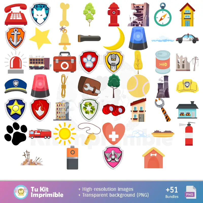 Accesorios | Paw Patrol Canine Patrol Funds - Papiers de décoration numériques