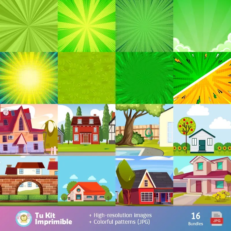 Fondos | Padrões e Texturas Plantas vs Zombies - Kits de Scrapbook e Festas