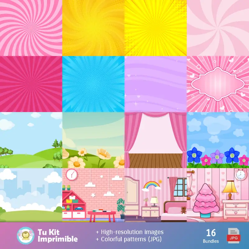 Fondos | Pli Slim patterns and textures - Scrapbook and Party kits