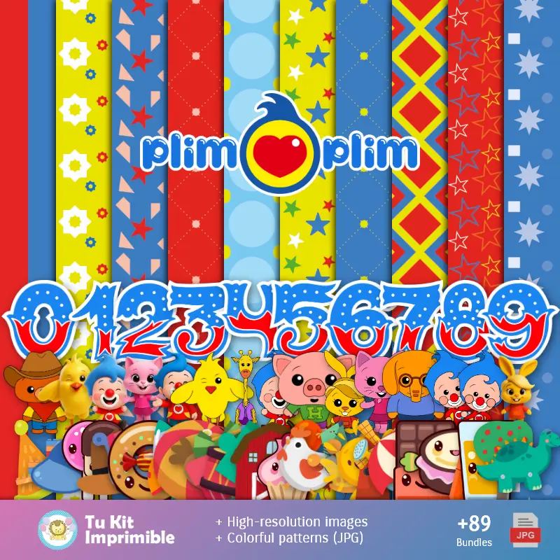 Plim Plim Patterns and Textures - Scrapbook Kits and Parties