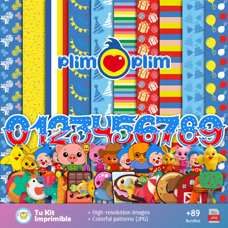 Plim Plim Backgrounds - Digital Paper for Decoration