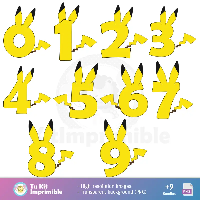 Números Temáticos | Sfondi Pokémon - Carte Decorative Digitali