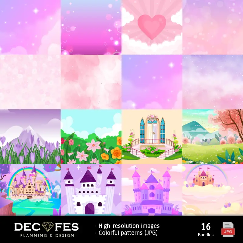 Princess Sofia Digital Paper - Printable for Scrapbook and DIY