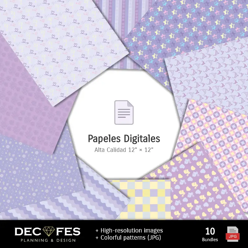 Collages | Princess Sofia Digital Paper - Stampabile per Scrapbook e fai da te