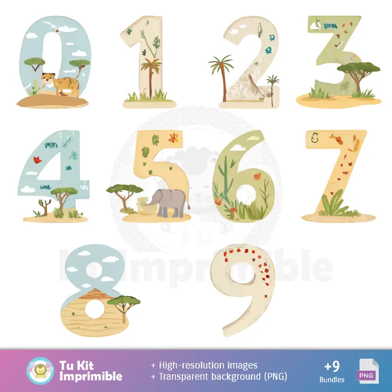 Print Safari animal patterns and textures - Scrapbook and party kits