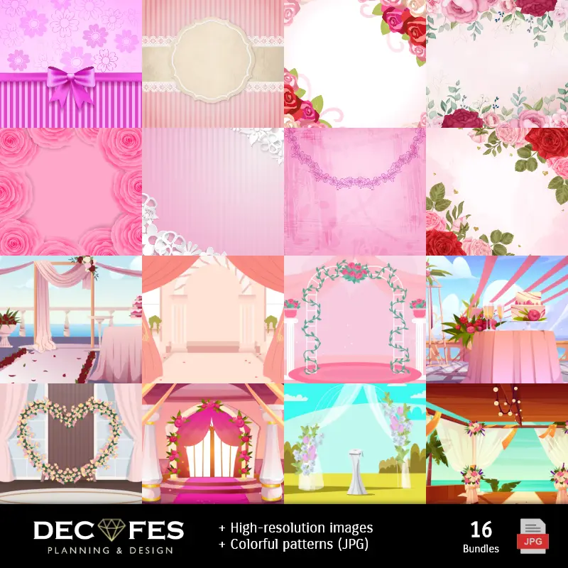 Fondos | Quinceañera Carta digitale - Stampabile per Scrapbook e fai da te