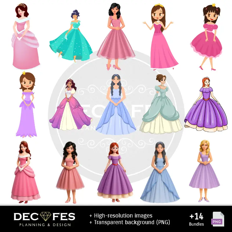 Personajes | Quinceañera Carta digitale - Stampabile per Scrapbook e fai da te