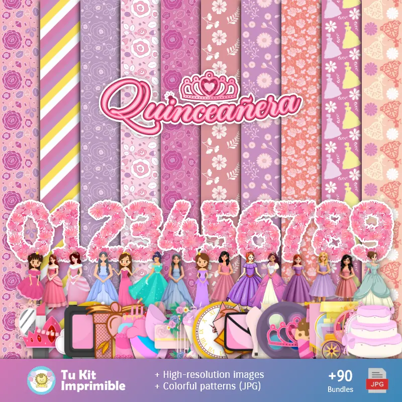 Sfondi Quinceañera - Carte di Decorazione Digitale