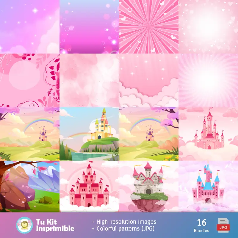 Fondos | Padrões e Texturas Rapunzel - Kits de Scrapbook e Festas