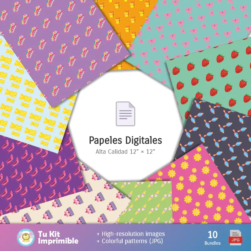 Collages | Rene and Lara Campos Backgrounds - Digital Papers for Decoration