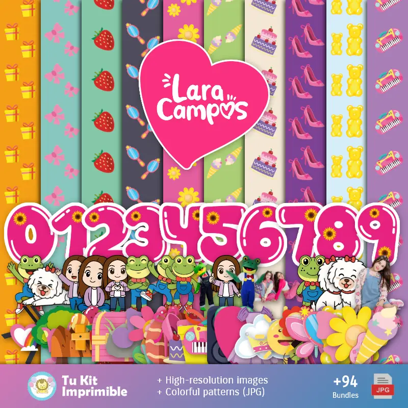 Rene and Lara Campos Backgrounds - Digital Papers for Decoration