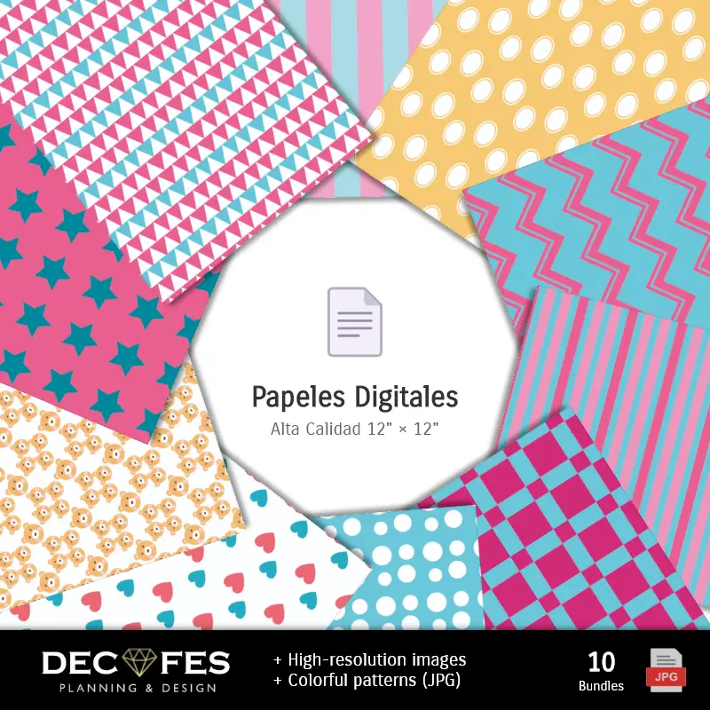 Collages | Revelação de Álbum de Recortes - Desenhos Imprimíveis para Artesanato