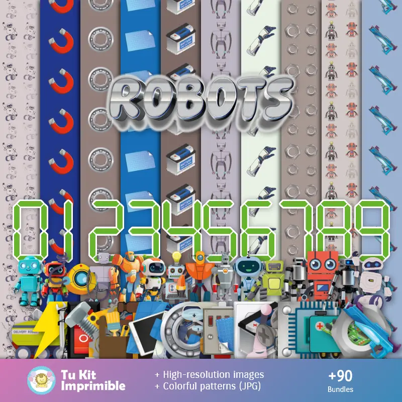 Robots Wallpapers - Digital Decor Papers