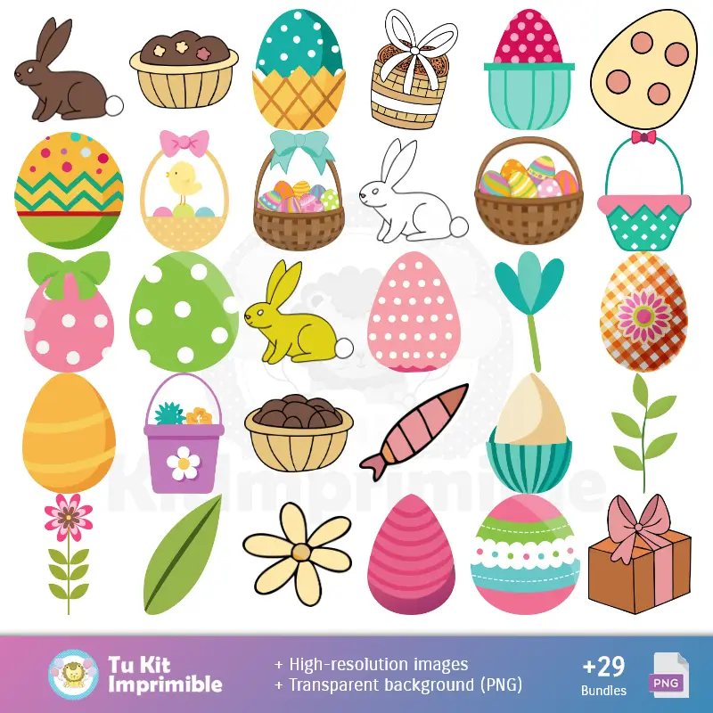 Personajes | Padrões e Texturas Conejo de Páscoa - Kits de Scrapbook e Festas