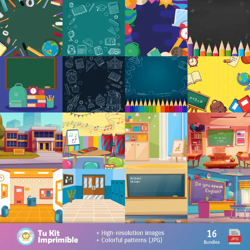School Wallpapers - Digital Decor Papers