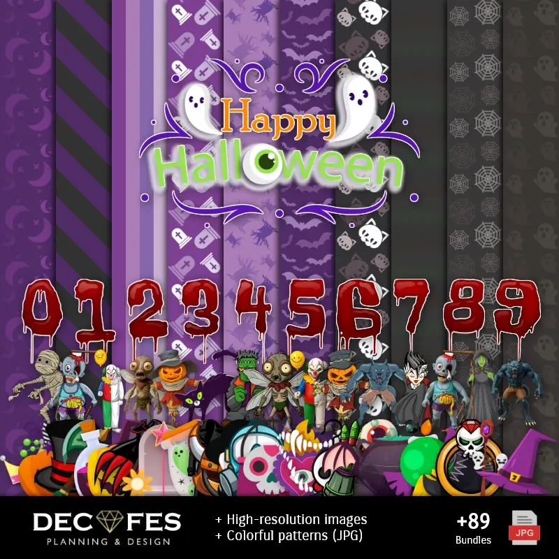 Fondos | Schrapbook Halloween - Dessins imprimables pour les manuels