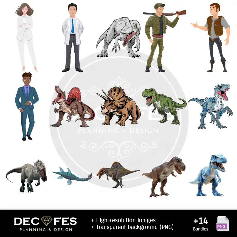 Personajes | Schrapbook Jurassic World - Imprimable Designs for Manualities