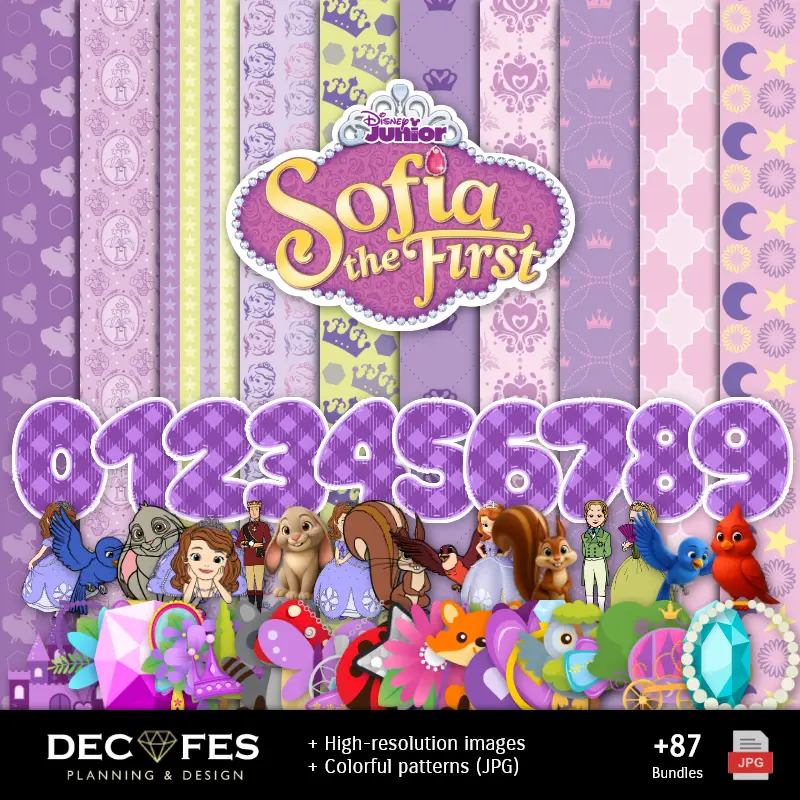 Schrapbook Princess Sofia - Disegni stampabili per manualitÃ