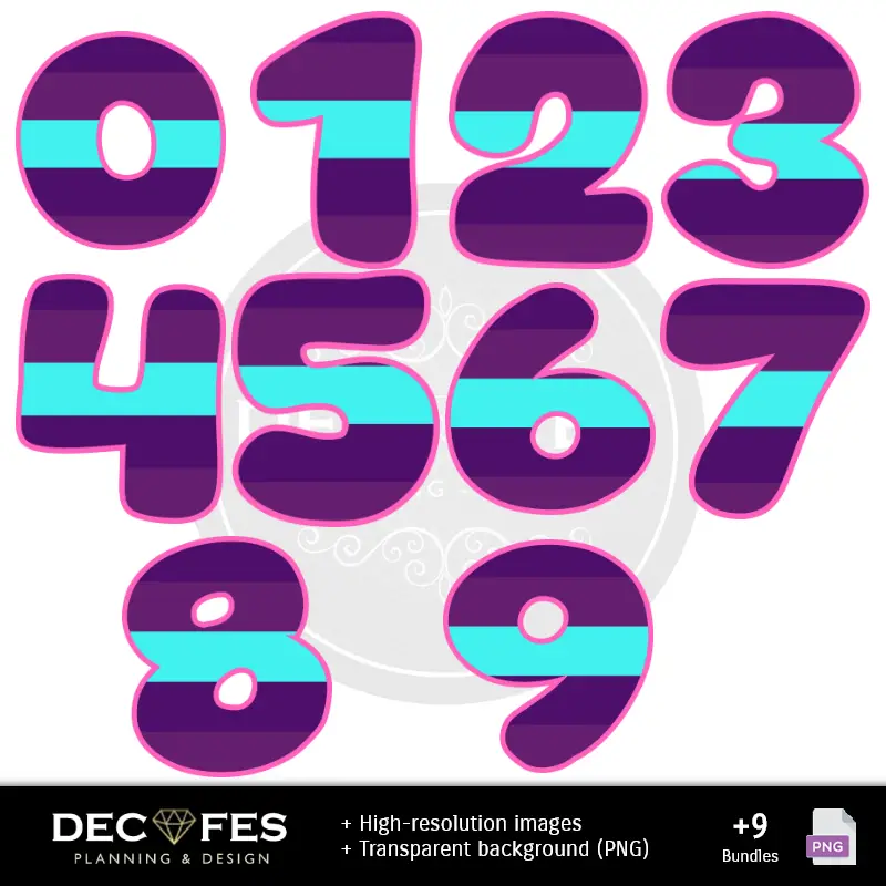 Números Temáticos | Alicia in Wonderland - 手工业的可打印设计