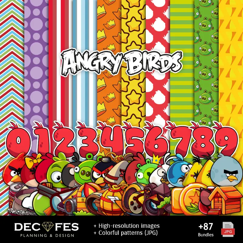 Scrapbook Angry Birds - Disegni stampabili per manualitÃ