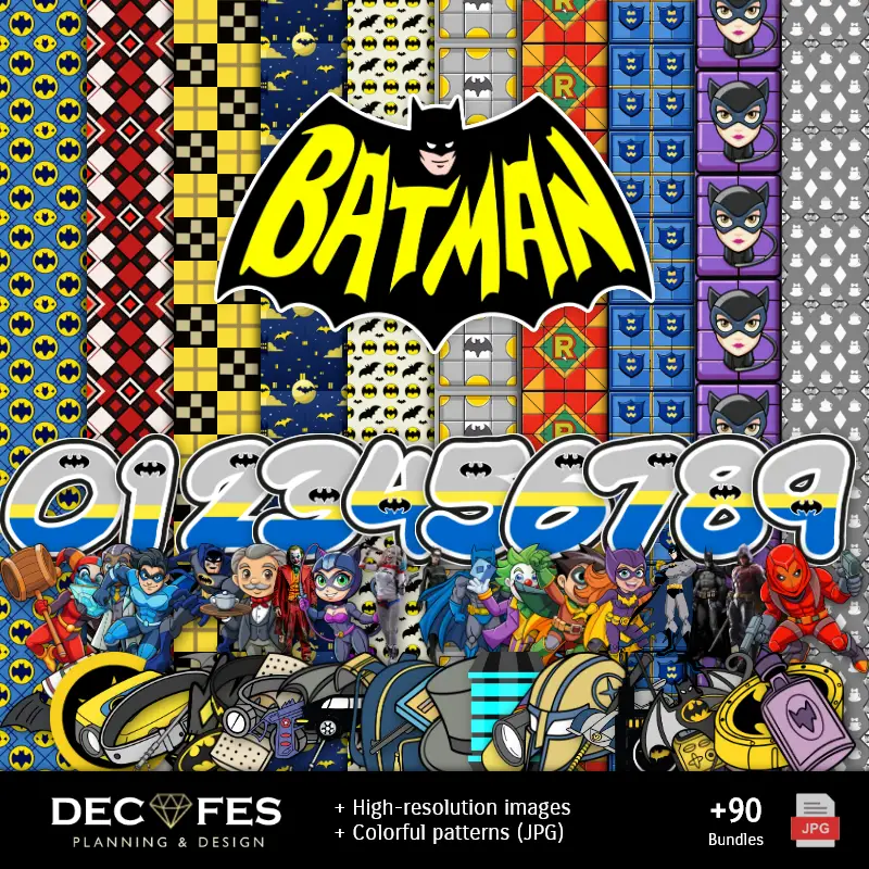 Scrapbook Batman - Desenhos Imprimíveis para Manualidades