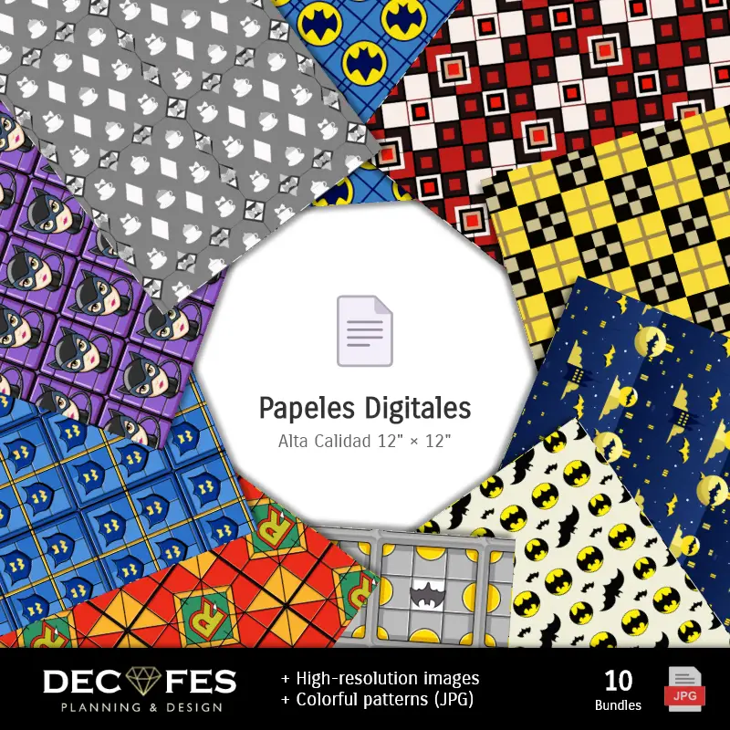 Collages | Scrapbook Batman - Diseños Imprimibles para Manualidades