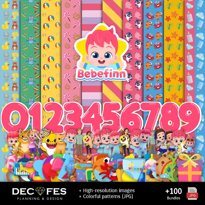 Scrapbook Bebefinn - Desenhos imprimíveis para artesanato