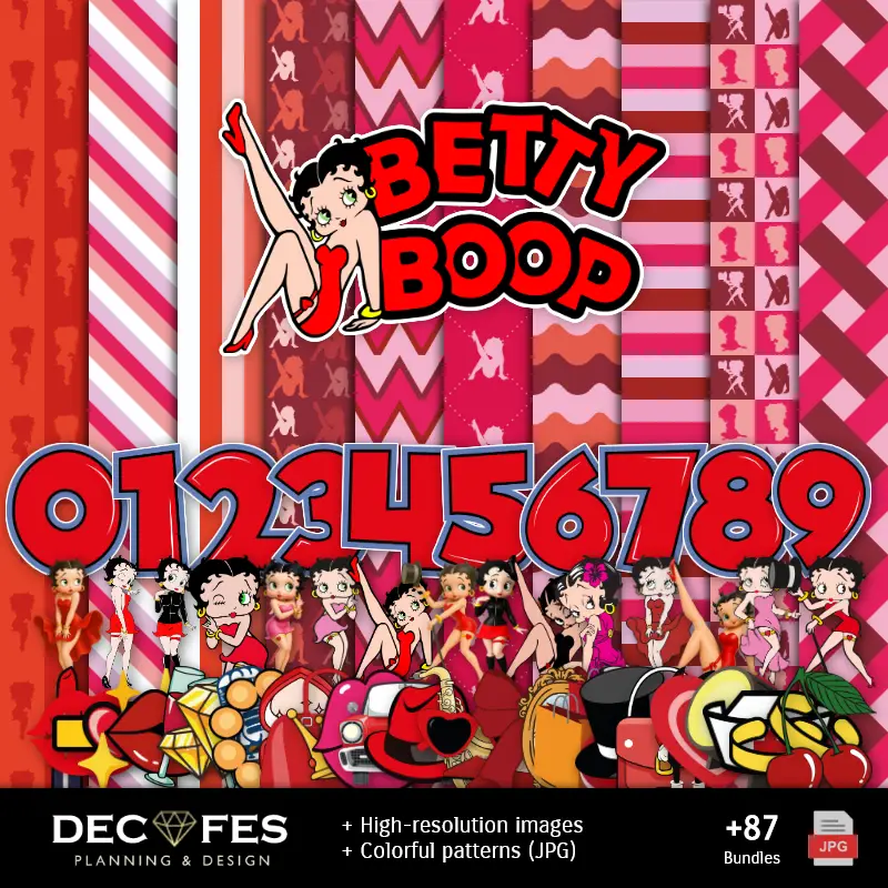 Personajes | Scrapbook Betty Boop - Designs Imprimíveis para Manualidades