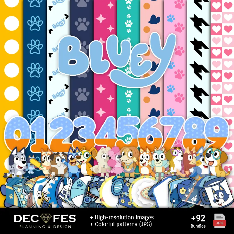 Personajes | Scrapbook Bluy - 可打印的手工设计