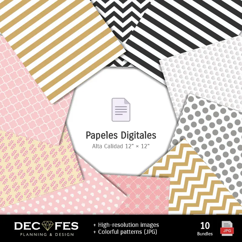 Collages | Scrapbook Bodas - Diseños Imprimibles para Manualidades