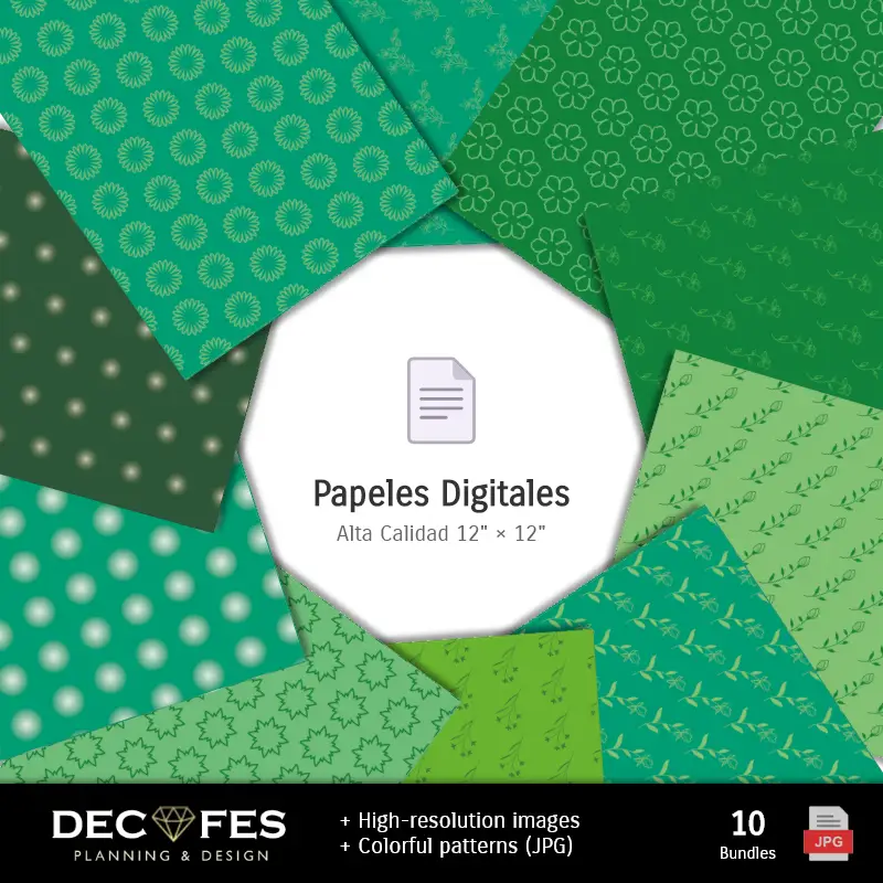 Números Temáticos | Scrapbook Bosque Encantado - Diseños Imprimibles para Manualidades