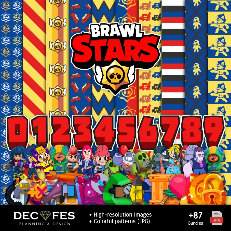 Scrapbook Brawl Stars - Designs Imprimíveis para Manualidades