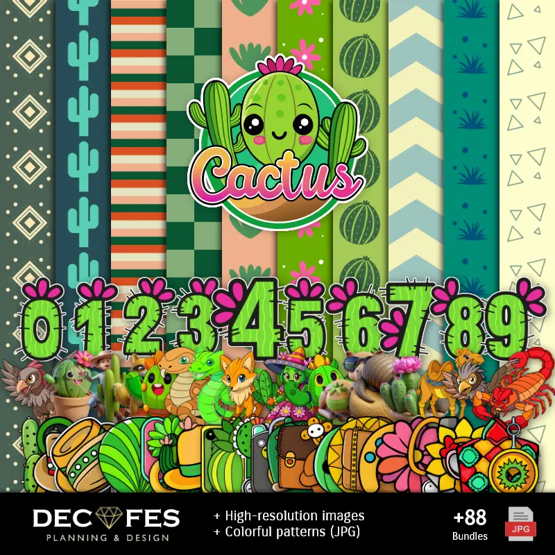 Personajes | Scrapbook Cactus - Печатные конструкции для руководств