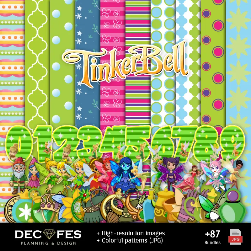 Scrapbook Campanita Tinker Bell - Disegni stampabili per manuali