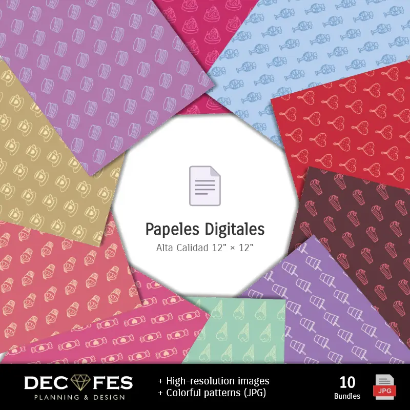 Fondos | Scrapbook Candyland - Diseños Imprimibles para Manualidades