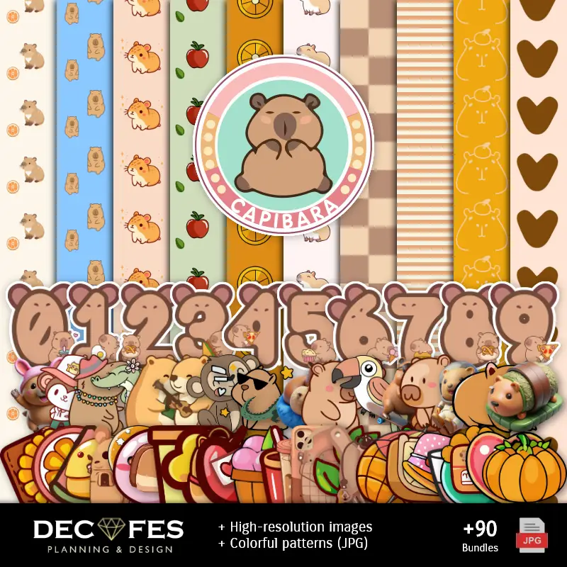 Personajes | Scrapbook Capibara - Desenhos Imprimíveis para Manualidades