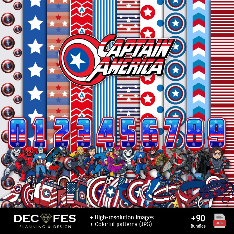 Scrapbook Captain America - Disegni stampabili per manualitÃ