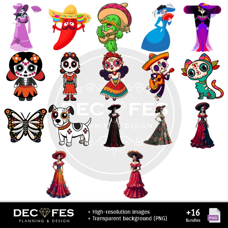 Collages | Scrapbook Catrinas Day of the dead - Printable Designs for Manualities