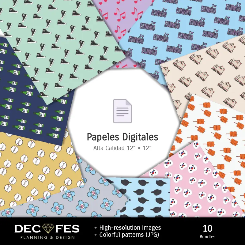 Collages | Scrapbook Cha Eunwoo - Diseños Imprimibles para Manualidades