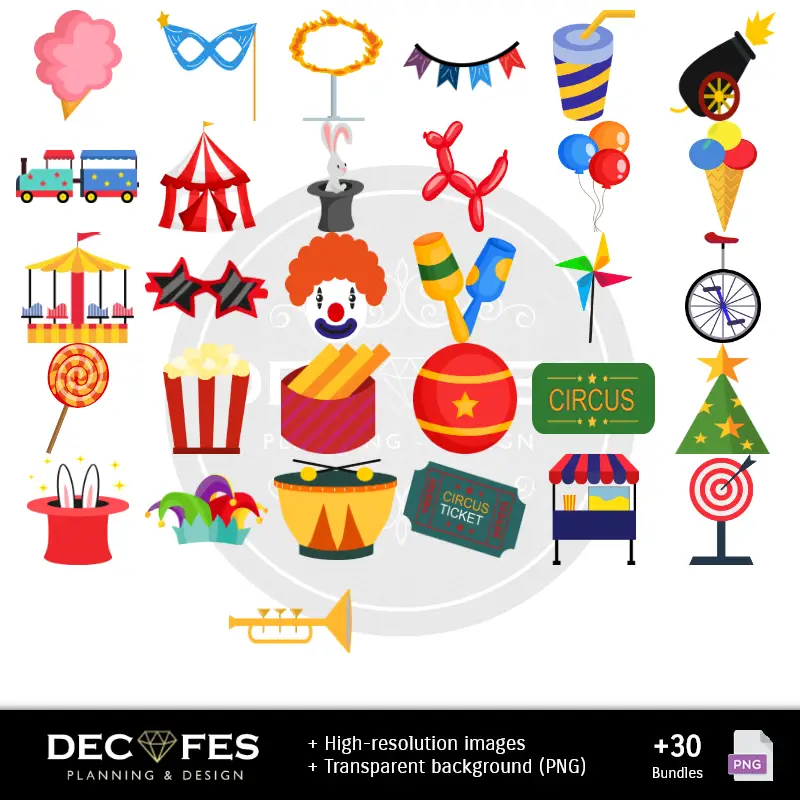 Accesorios | Scrapbook Circo Clowns - Disegni stampabili per manualitÃ