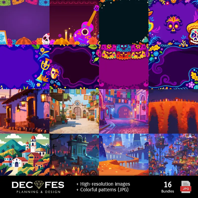 Fondos | Scrapbook Coco - Conceptions imprimables pour les manuels