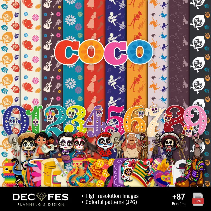 Fondos | Scrapbook Coco - Disegni stampabili per manualitÃ