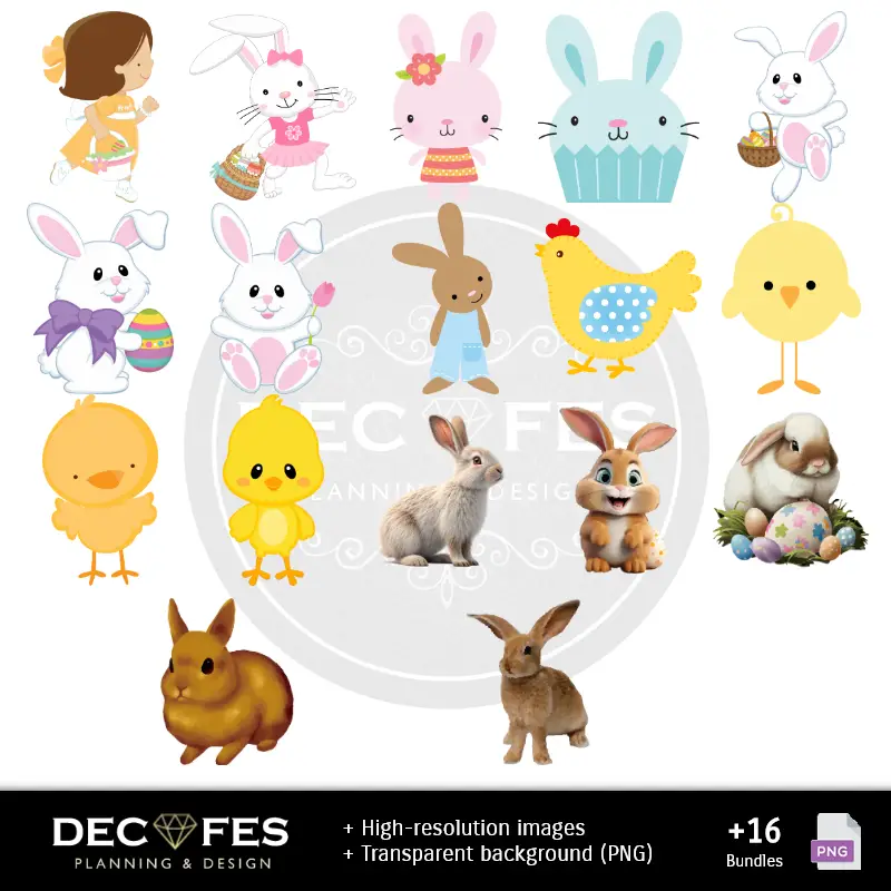 Personajes | Scrapbook Conejo de Pascua - Diseños Imprimibles para Manualidades