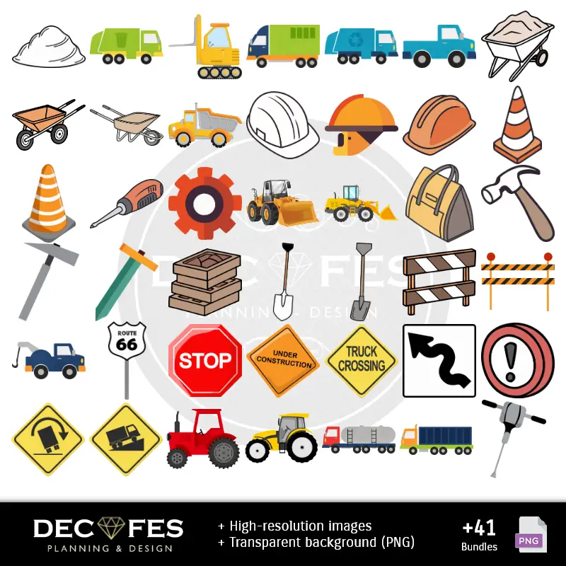 Accesorios | Scrapbook Construcción - Diseños Imprimibles para Manualidades