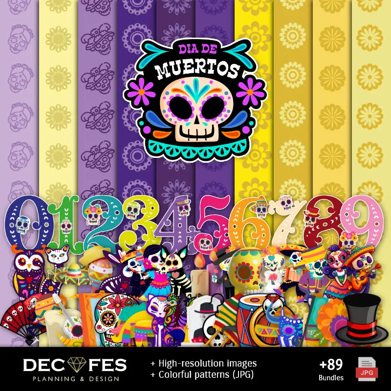 Scrapbook Day of the Dead - Disegni stampabili per manualitÃ