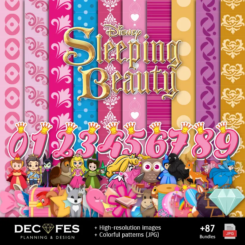 Collages | Scrapbook La Bella Durmiente - Designs Imprimíveis para Manualidades