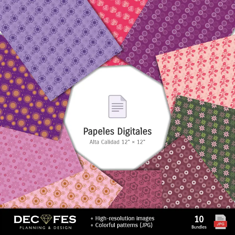 Números Temáticos | Scrapbook Día de la Madre - Diseños Imprimibles para Manualidades