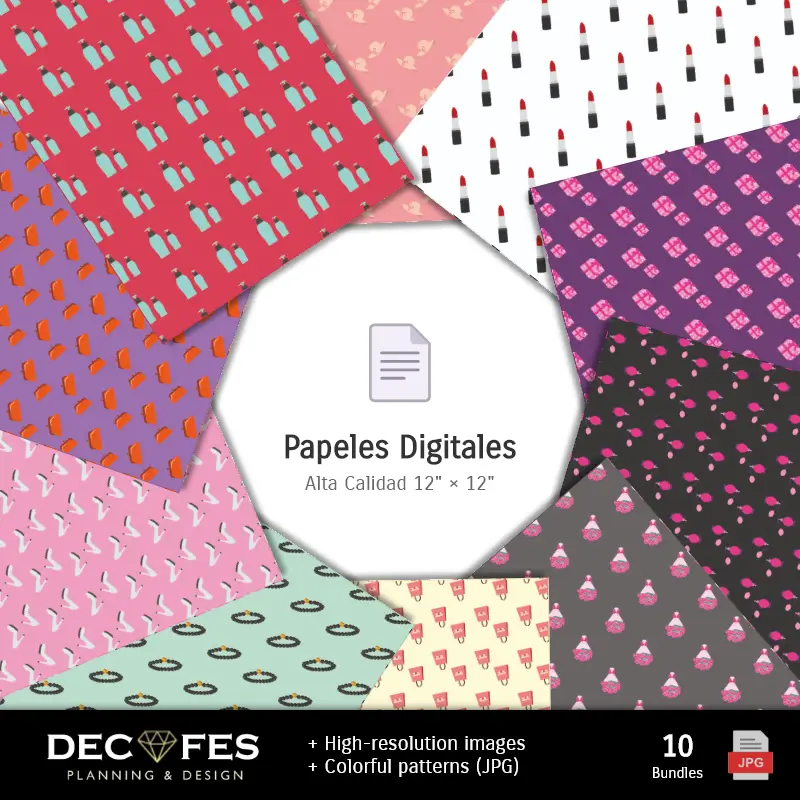 Collages | Scrapbook Día de la Mujer - Diseños Imprimibles para Manualidades