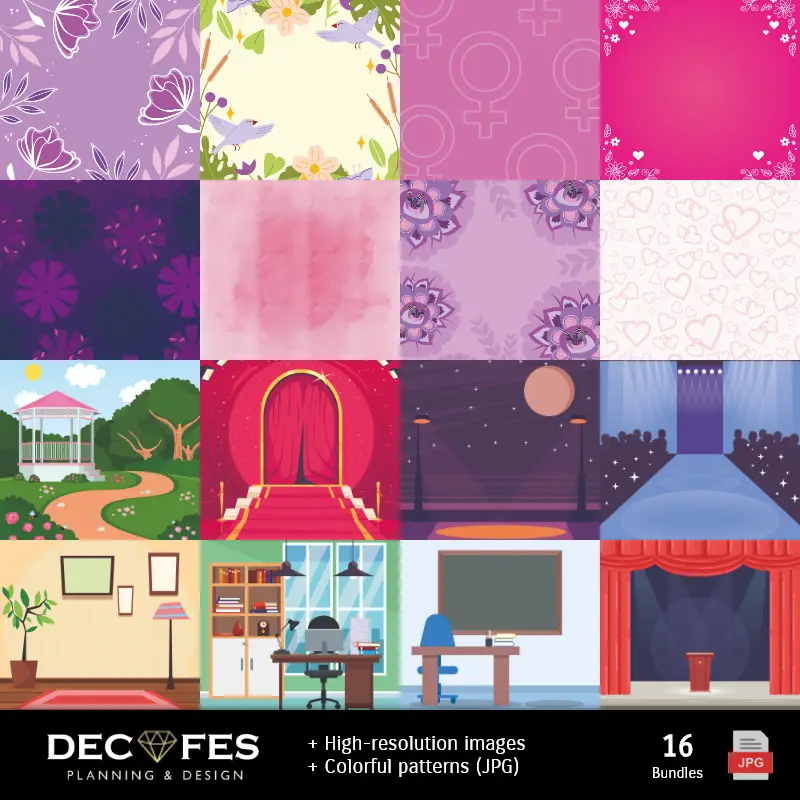 Fondos | Scrapbook Día de la Mujer - Diseños Imprimibles para Manualidades