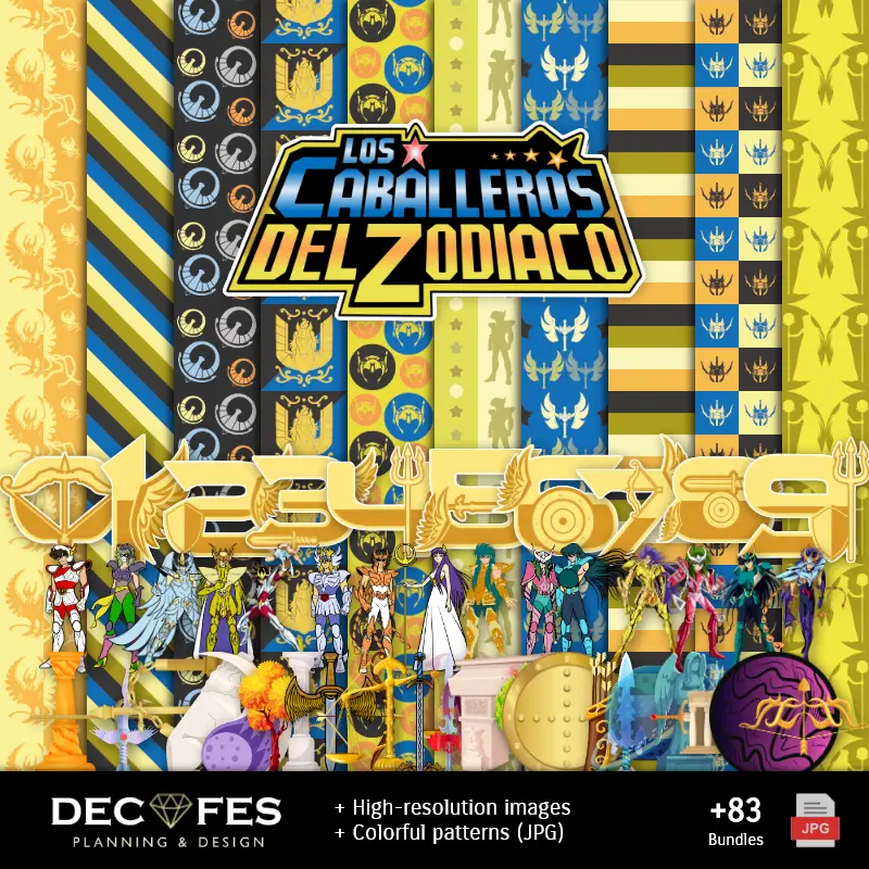 Personajes | Scrapbook I Cavalieri dello Zodiaco - Disegni Stampabili per Manualità